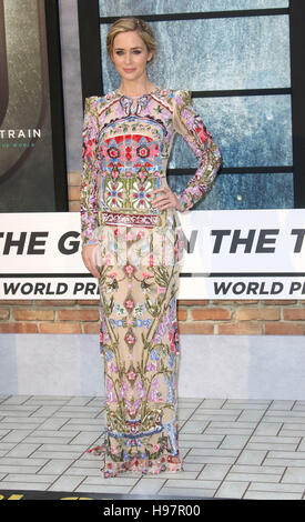 20 Sep 2016 - Emily Blunt assister à 'la Fille Sur le train' - Première mondiale à l'Odeon Leicester Square à Londres, au Royaume-Uni. Banque D'Images