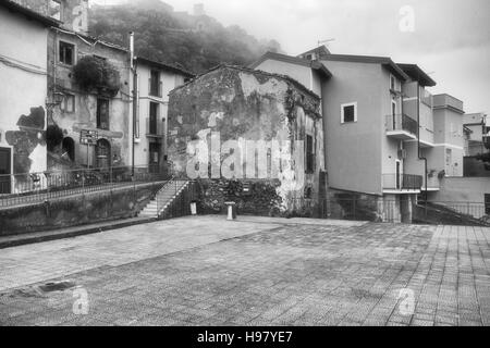 Vieille ville de Forza D'Agrò, Messine, Sicile, Italie Banque D'Images