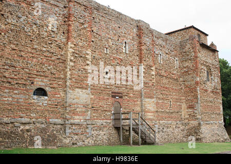 Mur est de Colchester Castle. Banque D'Images