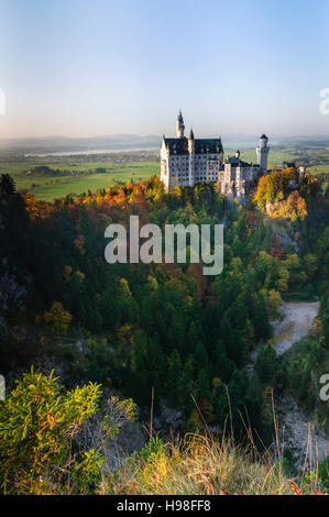 Château de Neuschwanstein Schwangau : Schloss, le lac Forggensee, Oberbayern, Upper Bavaria, Bayern, Bavière, Allemagne Banque D'Images