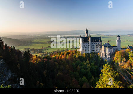 Château de Neuschwanstein Schwangau : Schloss, le lac Forggensee, Oberbayern, Upper Bavaria, Bayern, Bavière, Allemagne Banque D'Images