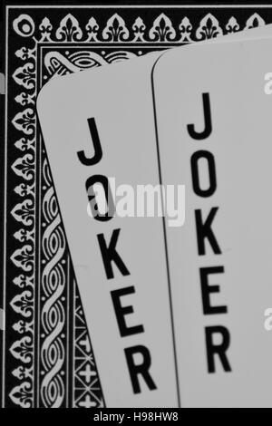 Joker, cartes, poker Banque D'Images