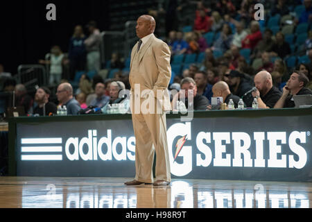 Reno, Nevada, USA. 19 Nov, 2016. Reno Coach Bighorn DARRICK MARTIN au cours de la NBA D-League match de basket-ball entre le Reno Bighorns et l'Oklahoma City Blue à la Reno Events Center à Reno, Nevada. Crédit : Jeff Mulvihill/ZUMA/Alamy Fil Live News Banque D'Images