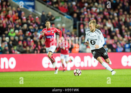 La Norvège, Oslo, le 20 novembre 2016. L'attaquant danois Christian Gytkjear Gytkjaer (Christian) de Rosenborg vu pendant la finale de la Coupe de Norvège entre Kongsvinger et Rosenborg à Ullevaal Stadion. Banque D'Images