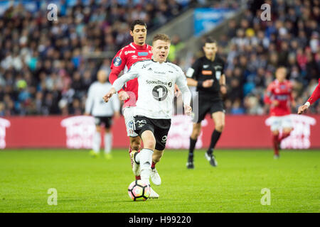 La Norvège, Oslo, le 20 novembre 2016. Fredrik (Midtsjo Fredrik Midtsjø) de Rosenborg vu pendant la finale de la Coupe de Norvège entre Kongsvinger et Rosenborg à Ullevaal Stadion. Banque D'Images