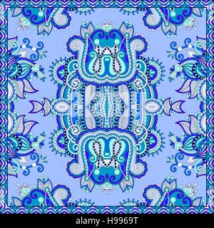Foulard en Soie foulard au cou ou square pattern design en ukrainien s Illustration de Vecteur