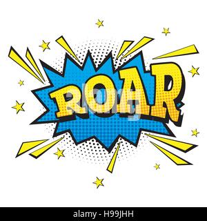 Roar. Texte comique dans Pop Art Style. Vector Illustration. Illustration de Vecteur