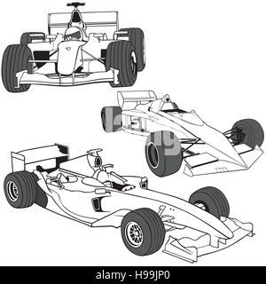 Jeu de voiture de course Illustration de Vecteur