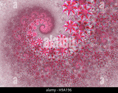 Abstract Fractal Flowers background computer generated image Banque D'Images