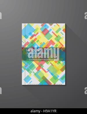 Abstract colorful squares transparent. Blocs noirs avec l'opacité. Par la rubrique Modèle de brochure. Illustration de Vecteur