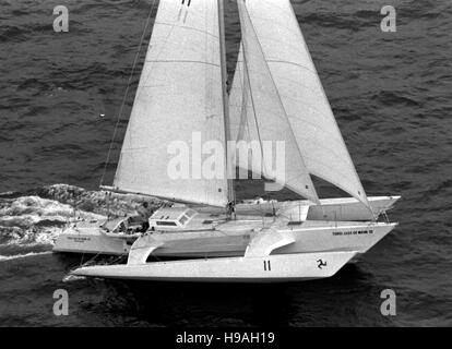 AJAXNETPHOTO. Juin 7th, 1980. PLYMOUTH, en Angleterre. - 1980 OSTAR - course en solitaire - TROIS PIEDS DE MANN SKIPPÉ PAR NICK KEIG (GBR). PHOTO:JONATHAN EASTLAND/AJAX REF:800706 17 Banque D'Images