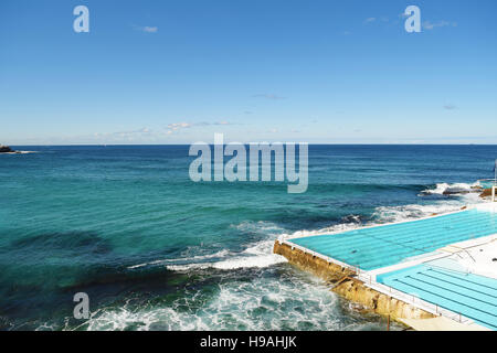 Piscine extérieure à Bondi Beach, Sydney, Australie. Banque D'Images