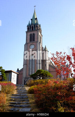 Cathédrale Myeongdong à Séoul, Corée du Sud Banque D'Images