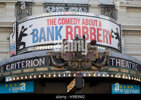 La comédie au sujet d'un vol de banque - Criterion Theatre, Londres Banque D'Images