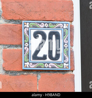 Chambre numéro 20 sign on wall Banque D'Images