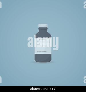 Télévision illustration de bouteille de sirop de la médecine avec les médicaments sur ordonnance. Illustration de Vecteur