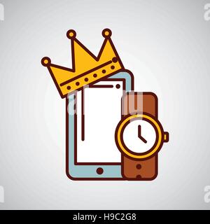 Le jour de père cadeaux montre smartphone vecteur icône illustration eps 10 Illustration de Vecteur