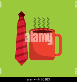 Pères jours hat et café design icône illustration vecteur eps 10 Illustration de Vecteur