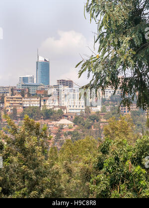 Vue d'ensemble des bâtiments du centre-ville de Kigali Banque D'Images