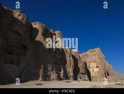 Achaemenian tombes royales de Naqsh-e rustam nécropole, la province du Fars, Shiraz, Iran Banque D'Images