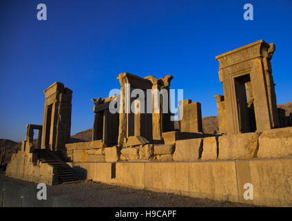 Le tachara palais de Darius le grand à Persépolis, la province du Fars, Marvdasht, Iran Banque D'Images