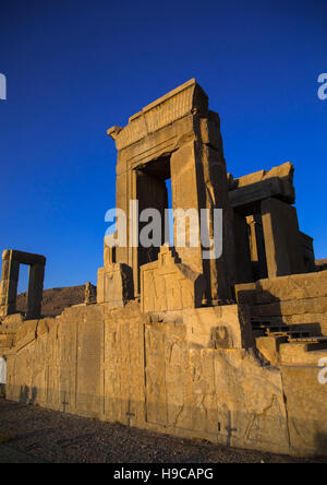 Le tachara palais de Darius le grand à Persépolis, la province du Fars, Marvdasht, Iran Banque D'Images