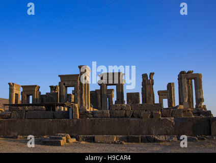 Le tachara palais de Darius le grand à Persépolis, la province du Fars, Marvdasht, Iran Banque D'Images