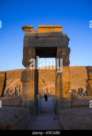 Le site de Persépolis, la province du Fars, Marvdasht, Iran Banque D'Images