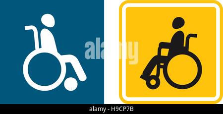 Mobilité inscrivez-icône. L'homme en fauteuil roulant. Symbole non valides handicapés Illustration de Vecteur