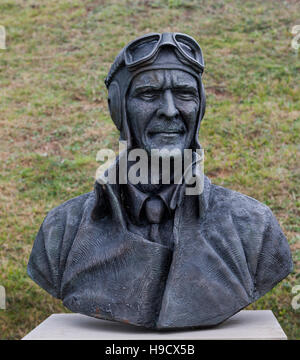 La Battle of Britain Memorial à Capel-le-Ferne, Folkestone. Sir Keith Park Memorial. Banque D'Images