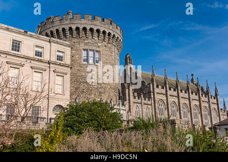 Le Château de Dublin Irlande Dublin Tour Record Banque D'Images