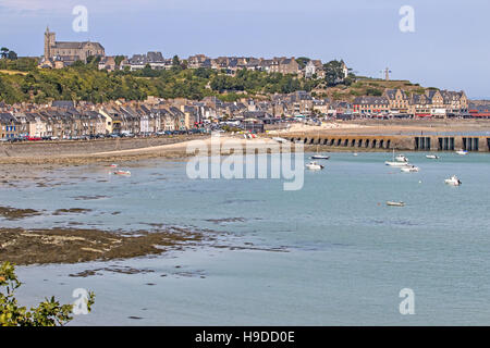 Ville et port de pêche de Cancale (Bretagne, nord-ouest de la France). Banque D'Images