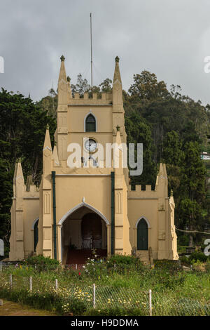 Portrait de l'église Saint Stevens à Ooty. Banque D'Images