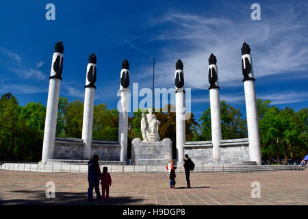 Niños Heroes (Cadets) monument commémoratif héroïque dans le parc de Chapultepec, Mexico, Mexique Banque D'Images