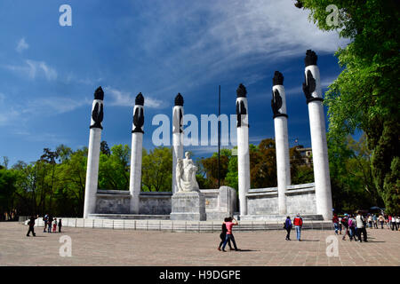 Niños Heroes (Cadets) monument commémoratif héroïque dans le parc de Chapultepec, Mexico, Mexique Banque D'Images