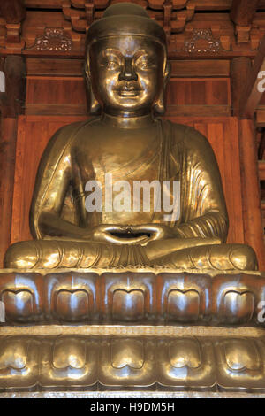 La Chine, Shanghai, Jing'an Temple, statue de Bouddha, Banque D'Images