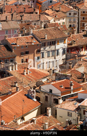 Vue aérienne de Rovinj Croatie Banque D'Images