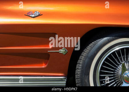 1963 Chevrolet Corvette stingray. Voiture de sport américains classiques absrtract Banque D'Images
