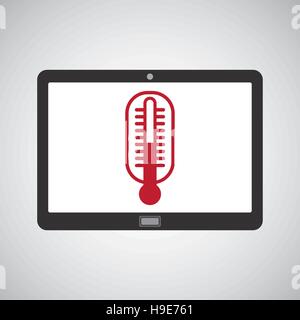 Application mobile tablette eps 10 thermomètre vector illustration Illustration de Vecteur