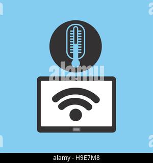 Application mobile tablette eps 10 thermomètre vector illustration Illustration de Vecteur