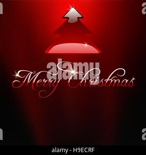 Arbre de Noël en verre rouge Illustration de Vecteur