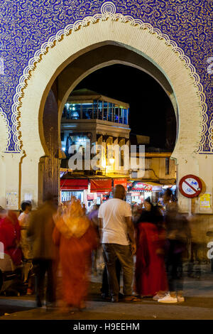 Bab Boujloud, (entrée principale de la médina) Fès el Bali, FES, Maroc Banque D'Images