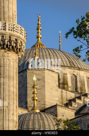 L'un des dômes de la mosquée bleue à Istanbul, Turquie. Banque D'Images