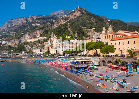 La plage d'Amalfi, Campanie, Italie Banque D'Images