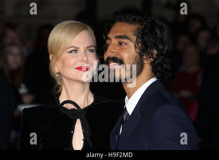 12 octobre 2016 - Nicole Kidman et Dev Patel assister à 'Lion' American Express Gala - 60e Congrès annuel BFI London Film Festival à Odéon, Leicester Squar Banque D'Images