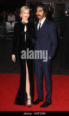 12 octobre 2016 - Nicole Kidman et Dev Patel assister à 'Lion' American Express Gala - 60e Congrès annuel BFI London Film Festival à Odéon, Leicester Squar Banque D'Images