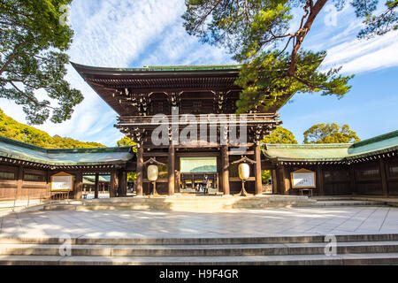 Tokyo, Japon - 16 Février 2015 : Meiji Jingu à Shibuya, Tokyo- Japon. Banque D'Images