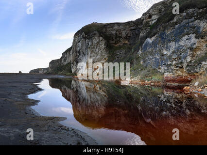 Plage de souffle Seaham, County Durham Banque D'Images