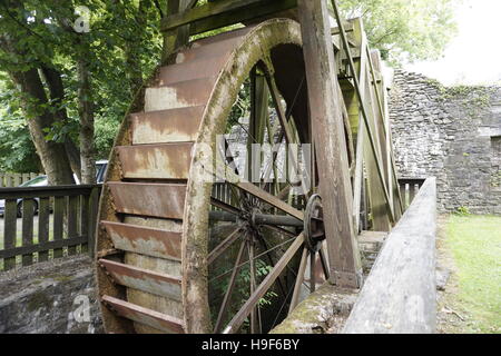 Waterwheel Bobbin Mill Gatehouse Banque D'Images