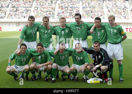 République D'IRLANDE IRLANDE RÉPUBLIQUE 0F V CAMEROUN NIIGATA STADIUM NIIGATA AU JAPON 01 Juin 2002 Banque D'Images